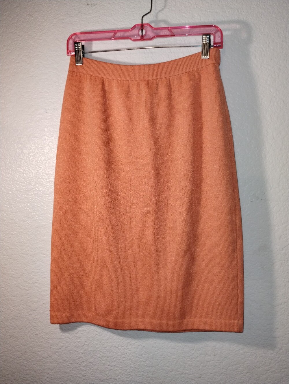 St. John Skirt Santana Knit Cantaloupe Peach Orange Size 6 Stunning